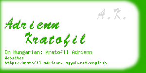 adrienn kratofil business card